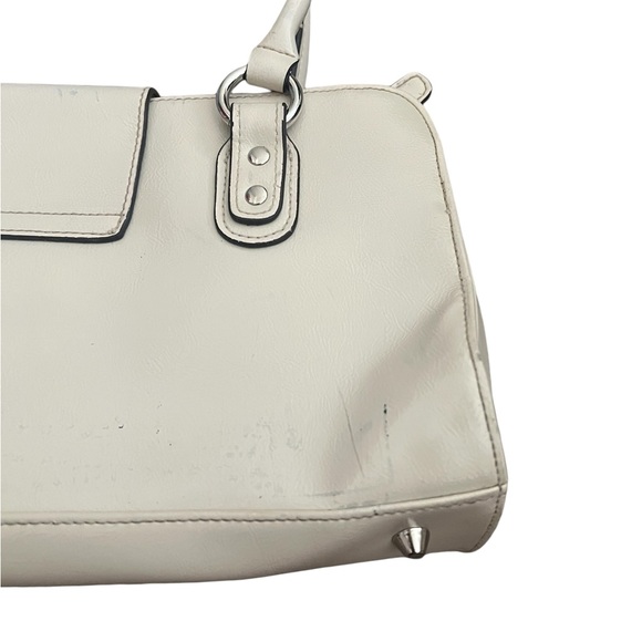 Hillard & Hanson | Y2K purse cream leather medium size shoulder bag - Picture 10 of 12